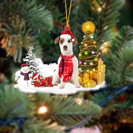 Jack Russell Terrier 2 Christmas Ornament Custom Shape Ornament fo