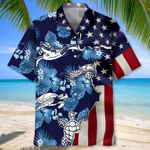 Boston Red Sox American 3D All Over Print Flag Hawaiian Shirt For