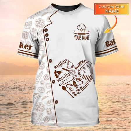 3D Sublimation Baker Tshirt Custom Baking Tools Shirt