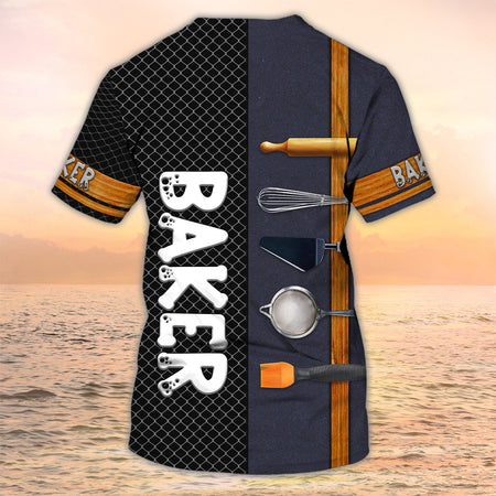 3D Sublimation Baker Tshirt Custom Baking Tools Shirt