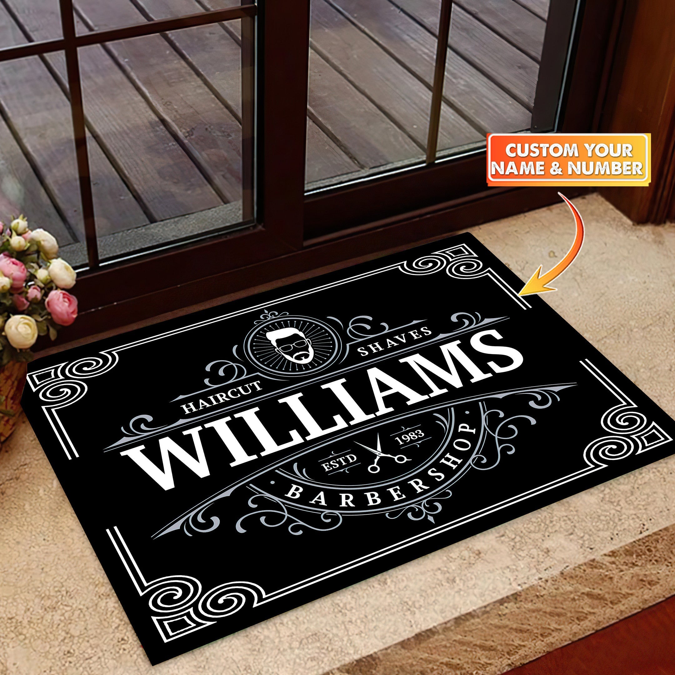 Barber shop 2024 welcome mat