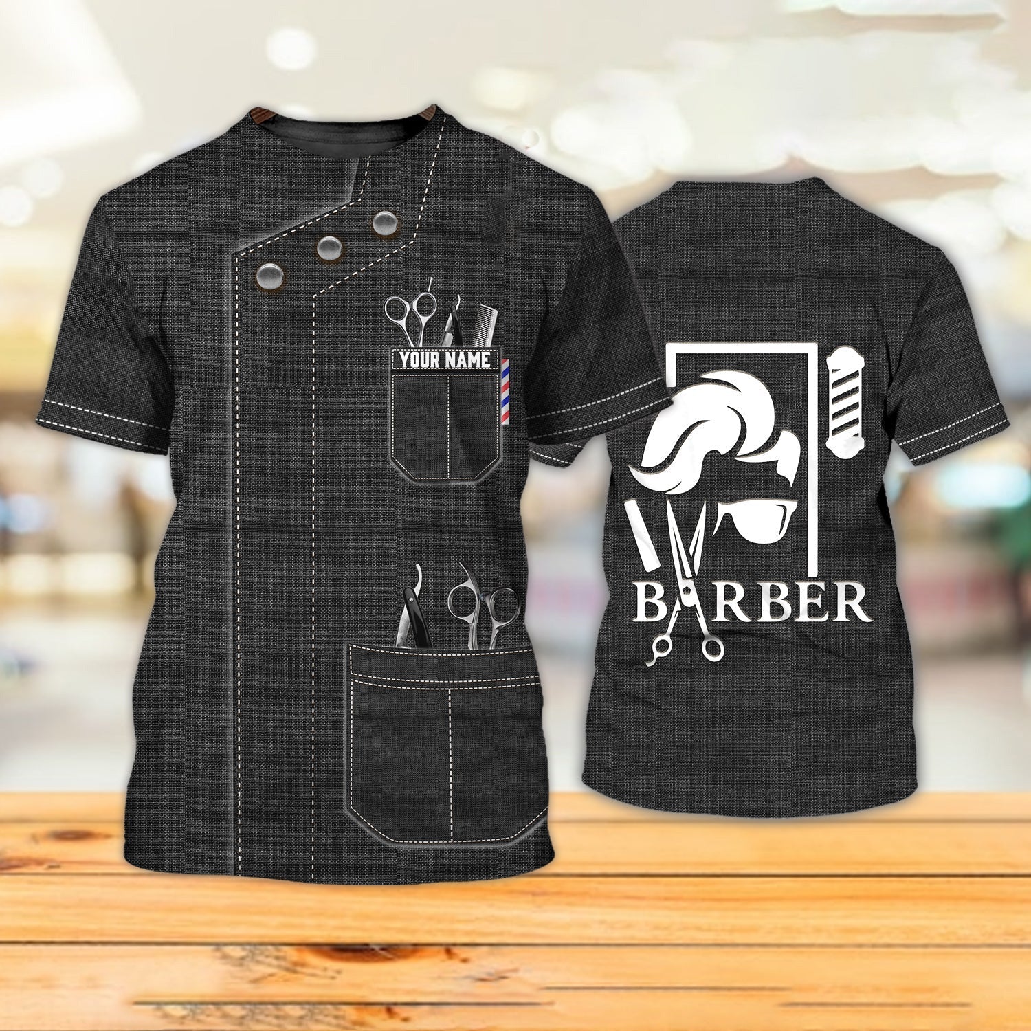 Custom Barber Shirt Barbershop T Shirt Men Women Barber Shop Uniform