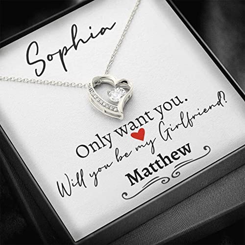 Anavia Anniversary Gift for Girlfriend, Girlfriend Birthday Gift, Heart  Necklace, Necklace for Girlfriend, Gifts for Girlfriend Gift for Mom-  Valentines Day Gift [Silver] - Walmart.com