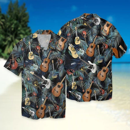 Music Elements Fashion Print Beach Short-Sleeved Trendy Hawaiian Shirt,  Summer Gift For Women, Men - Trendy Aloha