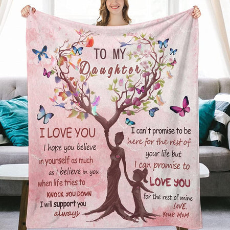 Birthday Gifts for Mom - Mothers Day Blanket for Mom,Gifts for Mom from Daughter,Mom Blankets from Daughter,Happy Birthday Gifts Ideas for Women,Happy