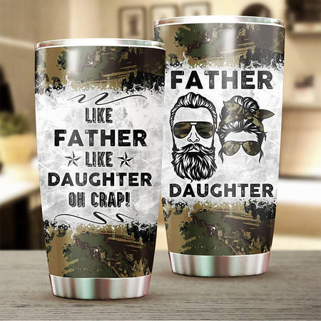 Camo dad tumbler gifts