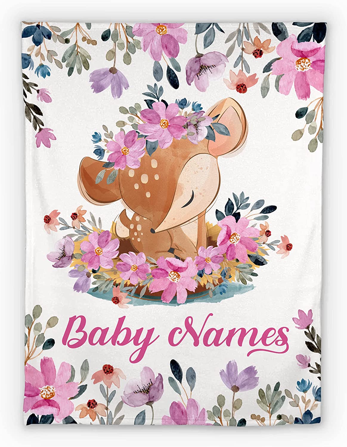 Custom baby girl discount blankets