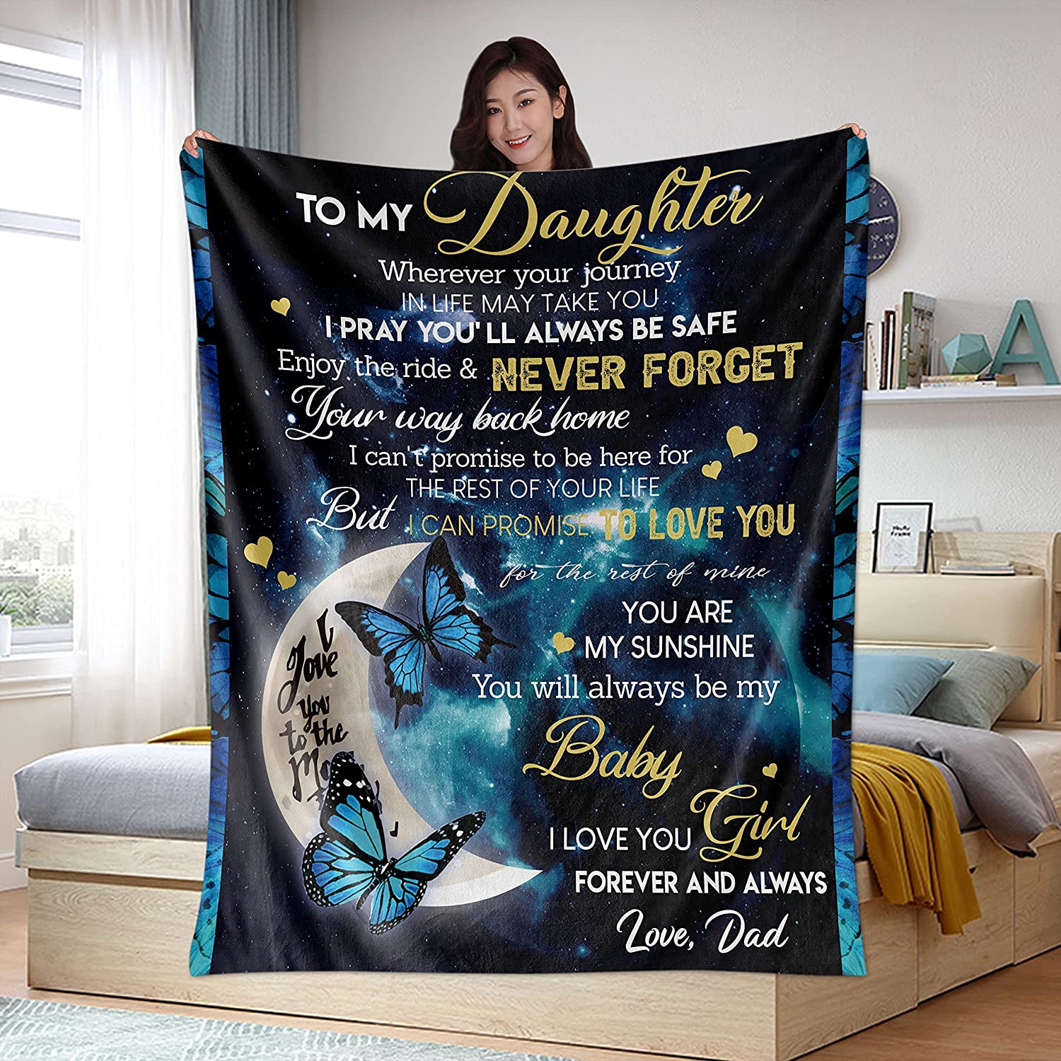 To my daughter blanket love online dad